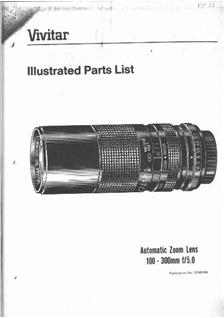 Vivitar 100-300/5 manual. Camera Instructions.